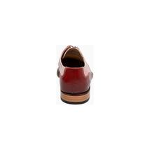 Stacy Adams Plaza Modified Cap Toe Oxford Shoes Leather Red Multi 25608-640 image 7