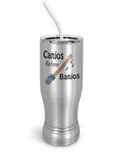 PixiDoodle Musician Banjo Player Canjo Insulated Coffee Mug Tumbler with Spill-R - £26.93 GBP+