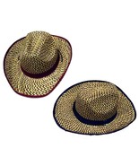 12 COLORED ZIG ZAG STRAW COWBOY HAT #111 wholesale bulk lot unisex weste... - £37.18 GBP