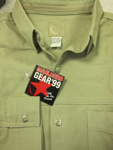 NWT Marboro Gear &#39;99 Heavy Canvas Cotton Tan Shirt L 17.5x35 - $40.49