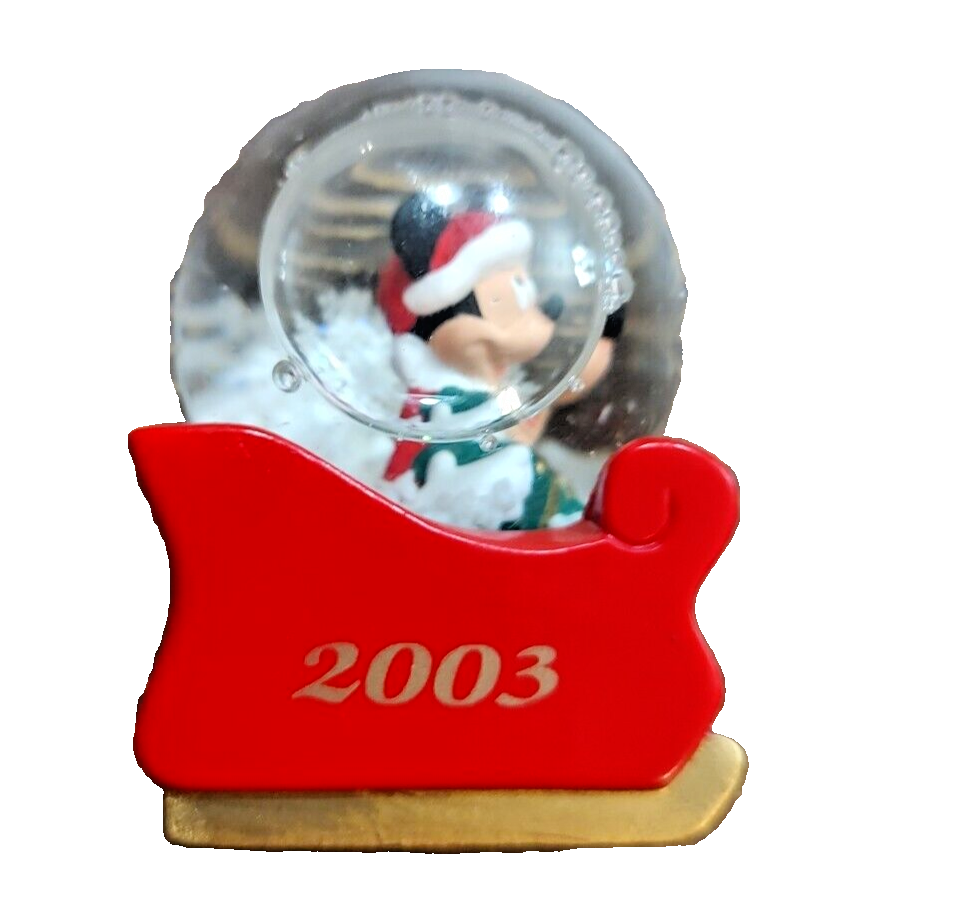 2003 JCPenney Mickey Mouse Snow globe Vintage 2003 Christmas ornament - $9.87