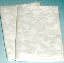 Sferra ORCHARD White Dinner Napkins SET/2 Woven Floral Jacquard 22x22" New - $24.65