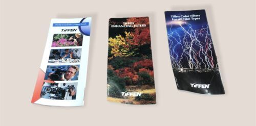 Tiffen Camera Filters Vintage 1990’s Fold Out Pamphlets Set Of 3 - $6.80
