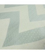 NEW Upholstery Heavy Fabric Chevron Pattern Green Cream Modern 6+ Yards - £31.13 GBP