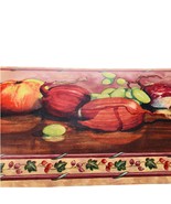 3 VINTAGE Floral Wallpaper Fruits Vegetables Border 203B25567 Brewster R... - $36.82