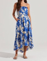 Astr Sarina Linen-Blend Maxi Dress Blue Tropical - $77.22+