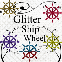 Glitter Ship Wheel 1-Digital Clipart-Art Clip-Gift Cards-Banner-Gift Tag... - $37.71 MXN