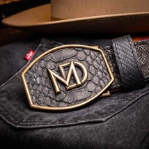 Arkansas Belt Genuine Snake Skin Western Dressy Casual Black image 8