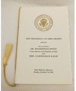 OBAMA WHITE HOUSE INDIA SINGH STATE VISIT PROGRAM GOLD EAGLE SEAL DEMOCR... - $413.34 MXN