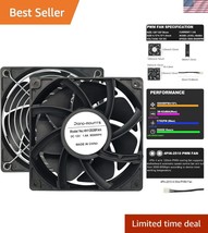 2-Pack High Airflow 120mm 12V PWM Cooling Fans with Durable Dual Ball Be... - $756.61 MXN