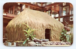 Grass House Hawaiian Hall Bishop Museum Honolulu HI UNP Chrome Postcard D18 - £2.35 GBP