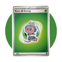 Anime Vinyl Sticker (WW102): Labubu Monster Skating with Grass Energy Ca... - $4.90