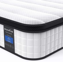 The Inofia Full Mattress Is A 10 Inch Hybrid Innerspring Double Mattress In A - £233.04 GBP