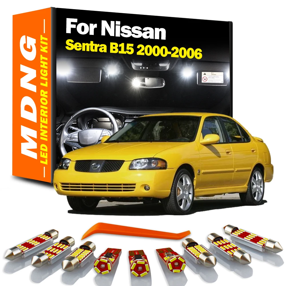 Dng 8pcs accessories for nissan sentra b15 2000 2001 2002 2003 2004 2005 2006 car bulbs thumb200