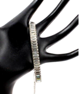 Bangle Bracelet Hinged with Baguette Channel Set Rhinestones and Safety ... - £19.25 GBP