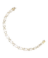 925 Sterling Silver - Vintage &quot;XO&quot; Style Linked Chain Bracelet 7.5  - $93.96 CAD