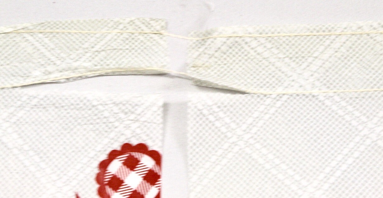 3 Vtg 40s 50s Plastic Window Curtains MCM  50x44 Farmer Kids  Red White Gingham Item image 6