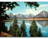 Teton Mountain Range View From Lodge Jackson Lake WY UNP Chrome Postcard... - $3.91