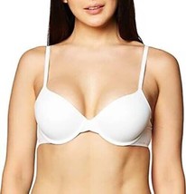 Calvin Klein Women&#39;s Perfectly Fit Push Up Plunge Memory Touch Bra, Whit... - $25.73
