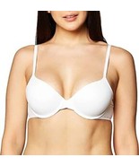 Calvin Klein Women&#39;s Perfectly Fit Push Up Plunge Memory Touch Bra, Whit... - £20.61 GBP