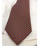 SAKS FIFTH AVENUE ORANGE &amp; BLUE BEAUTIFUL SILK NECKTIE TIE - $33.78 CAD