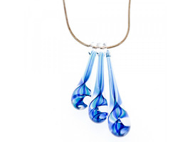 925 Sterling Silver Glass Jewelry Chain with  Pendant - $1,516.99 MXN