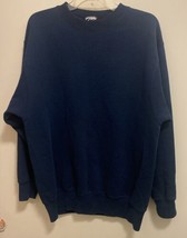 Men’s Solid Navy Blue Sweatshirt Size L Large Chest 42” - £5.20 GBP