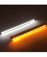 2pc 12V Universal White Amber Turn Signal Switch Fog LED Light Strip FOL... - $28.77