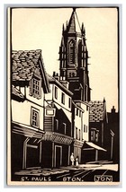 St Paul&#39;s Church Artist Signed JON Brighton England UNP DB Postcard Z1 - £6.37 GBP