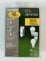 Lutron TGCL-153PH-WH 150W LED CFL 600W Incandescent Halogen White C L Di... - $13.76