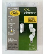 Lutron TGCL-153PH-WH 150W LED CFL 600W Incandescent Halogen White C L Dimmer NEW - $13.76