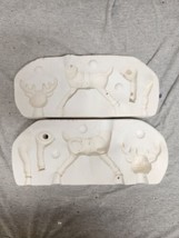 Vintage Ceramic Slip Casting Mold Of Christmas Raindeer Kimple 1637 - £55.74 GBP