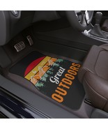 Custom Car Floor Mat, 1pc - Retro Sunset and Mountains Design, Durable P... - £28.23 GBP+