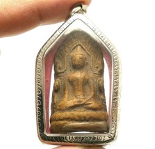 Lord Buddha Shinaraj Dharma Thai Antique Amulet Love Success Wealth Rich Pendant - £166.58 GBP