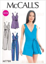 McCall&#39;s Sewing Pattern 7788 Misses Petite Romper Jumpsuit Size 14-22 - £6.35 GBP