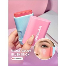 SHEGLAM Glass Glow Blush Stick – Stunner Shade  Dewy Lip &amp; Cheek Balm Co... - $14.99