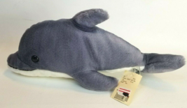 Bottlenose Dolphin Plush Stuffed Animal Toy Paul E Sernau Gray  15 in. with Tag - £9.57 GBP