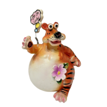 Vintage Im So Lucky Bengal Tiger Figurine Painted Resin Decoration 4.5 x 4&quot; - £11.66 GBP