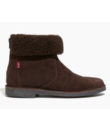 Levi&#39;s Honey Booties Women&#39;s Sherpa Lined Ankle Boots, Dark Brown Size 6 - £35.14 GBP