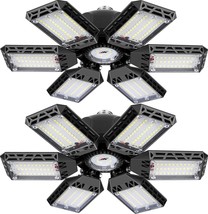 2-Pack Garage Light, 160W Led Garage Light With 6 1, And Basement Bay. - £27.86 GBP