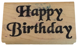 Stamp Francisco Rubber Stamp Happy Birthday Card Making Words Sentiment Craft - £4.77 GBP