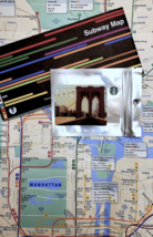 NYC MTA Travel Subway Train Poster Map + Free Bonus NYC Starbucks Card (Unused) - £3.83 GBP