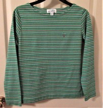 PARADISE pink-striped green jersey - $4.00