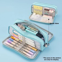 Macaron Color  Large Capacity Pencil Case Hree Layer Multifunctional Double Side - £121.57 GBP