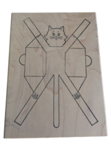 Purrs and Pants Rubber Stamp Belly Cat Folding Critter Craft Animal - £7.97 GBP