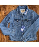 Wrangler RETRO Oklahoma OU Blue Jean Jacket Denim Women S Embroidered NW... - $34.65
