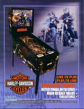 Harley Davidson Pinball Machine FLYER Original Two Sides 8.5" x 11" Moto... - $8.09