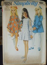 Simplicity 8024 Girl&#39;s Dresses Pattern - Size 12 Chest 30 Waist 25 1/2 - $21.38