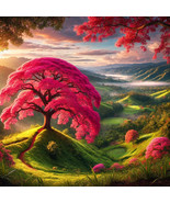 Majestic Pink Tree Landscape | High-Quality Digital Artwork | Nature’s W... - $12.97