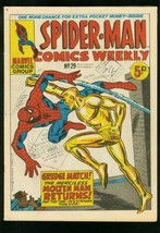 SPIDER-MAN Comics Weekly #29 1973-STEVE DITKO-JACK KIRBY-BRITISH-MOLTEN Man Fn - £40.66 GBP